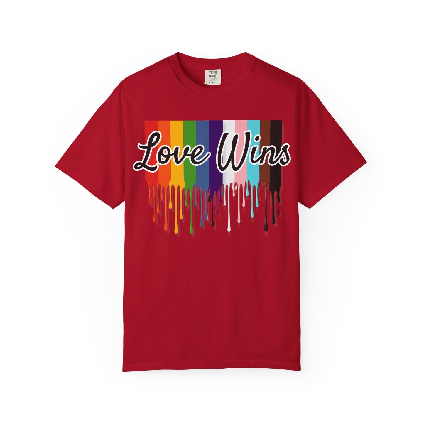 Love Wins Pride Drip Unisex T-shirt, LGBTQ Rainbow Pride Month Tee, Pride Festival Clothing, Rainbow Love Wins Shirt, Gay Pride Shirt, LGBTQ