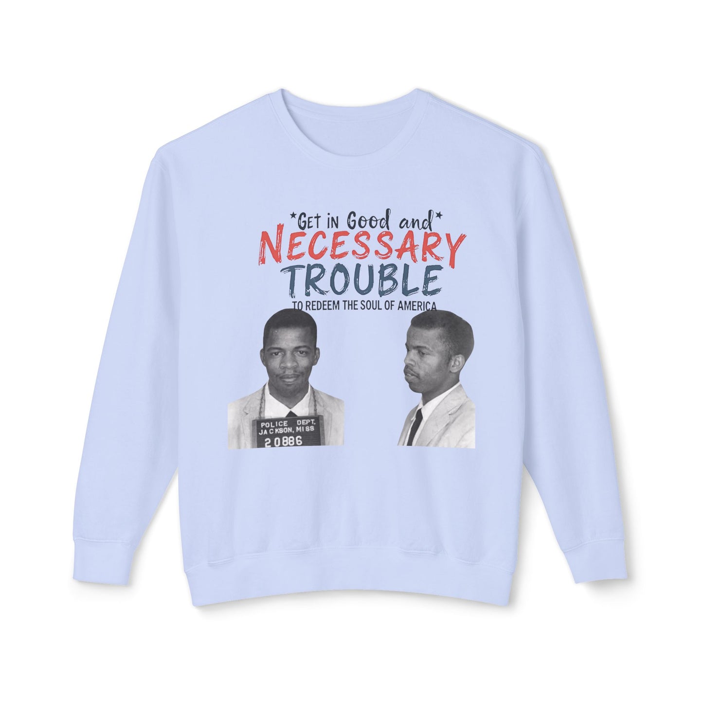 John Lewis Lightweight Sweatshirt, Save the Soul of America, Crewneck Jumper, Civil Rights Activist Pullover, Black History Month Gift,