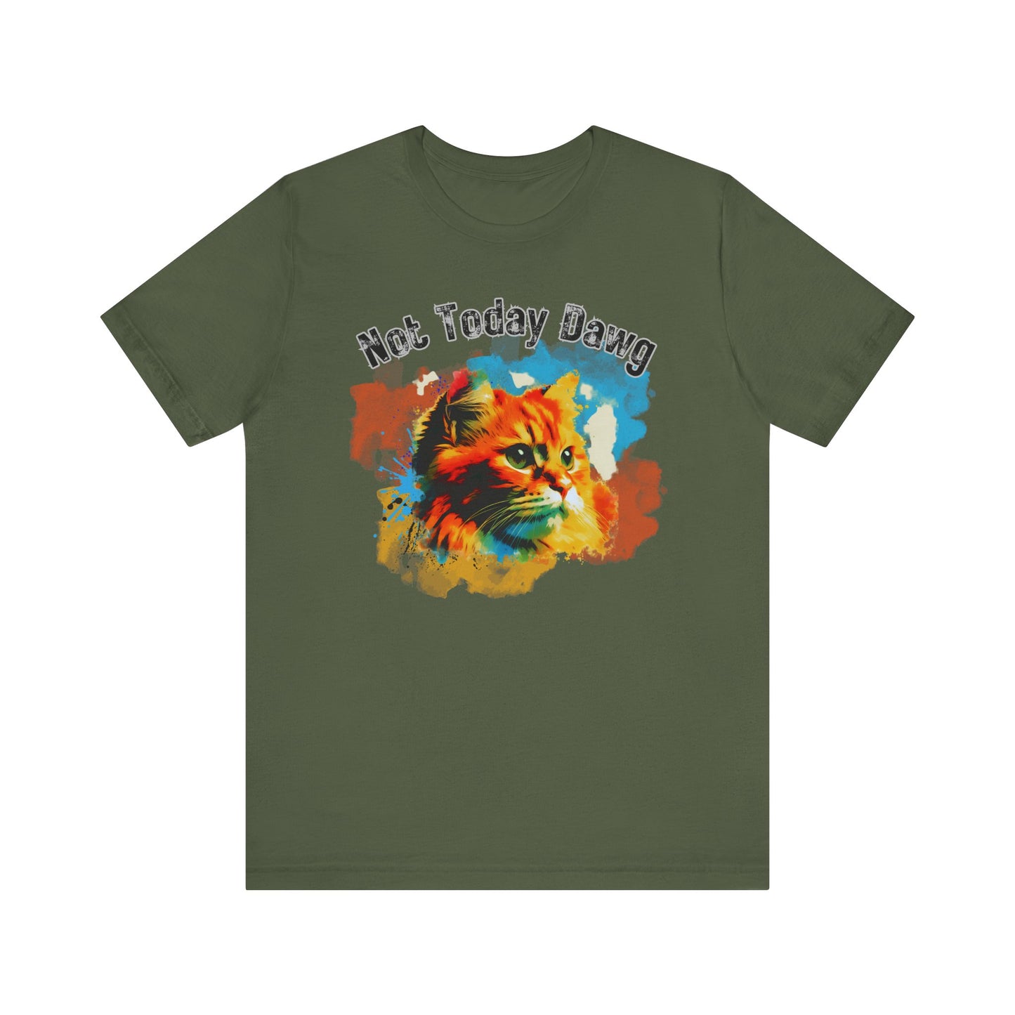Cat Graphic Tee, Unisex Jersey Short Sleeve, Not Today Dawg, Cat Lover T-Shirt, Casual Wear, Funny Gift, Animal Shirt, Cute Kitten Top