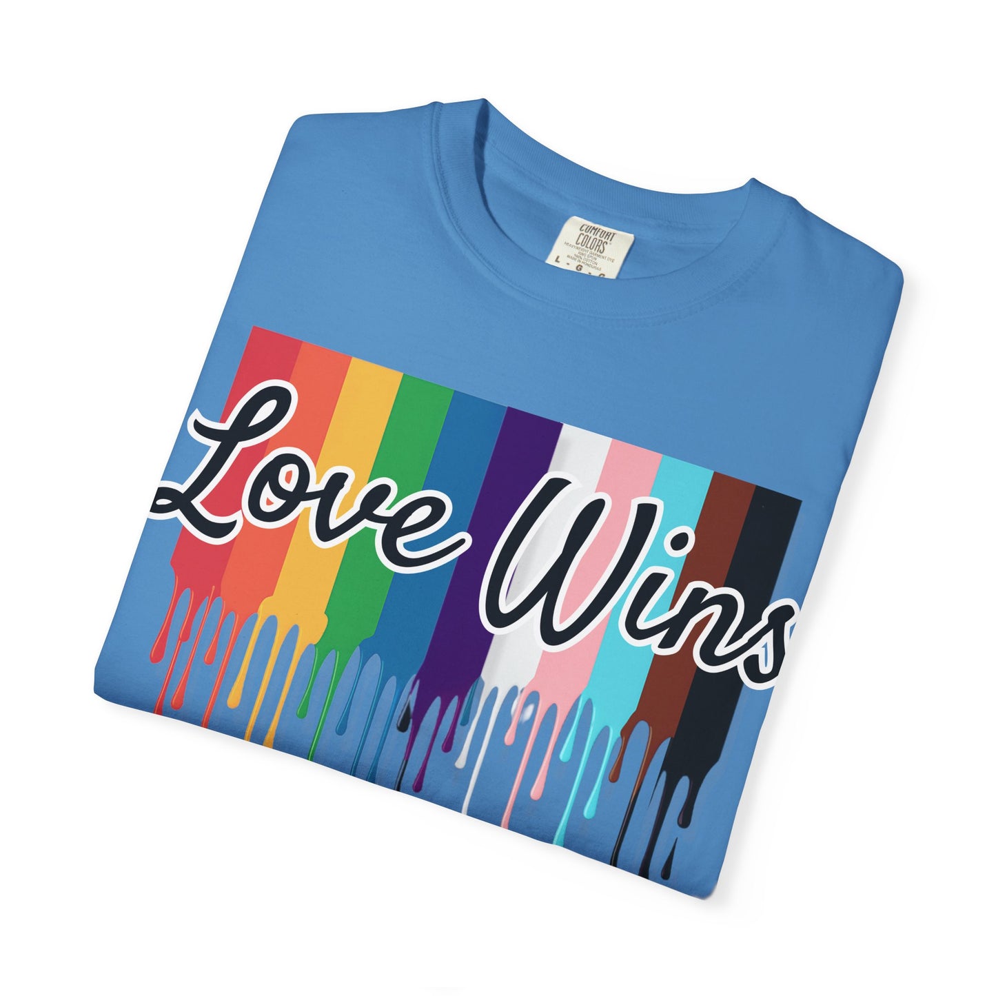 Love Wins Pride Drip Unisex T-shirt, LGBTQ Rainbow Pride Month Tee, Pride Festival Clothing, Rainbow Love Wins Shirt, Gay Pride Shirt, LGBTQ