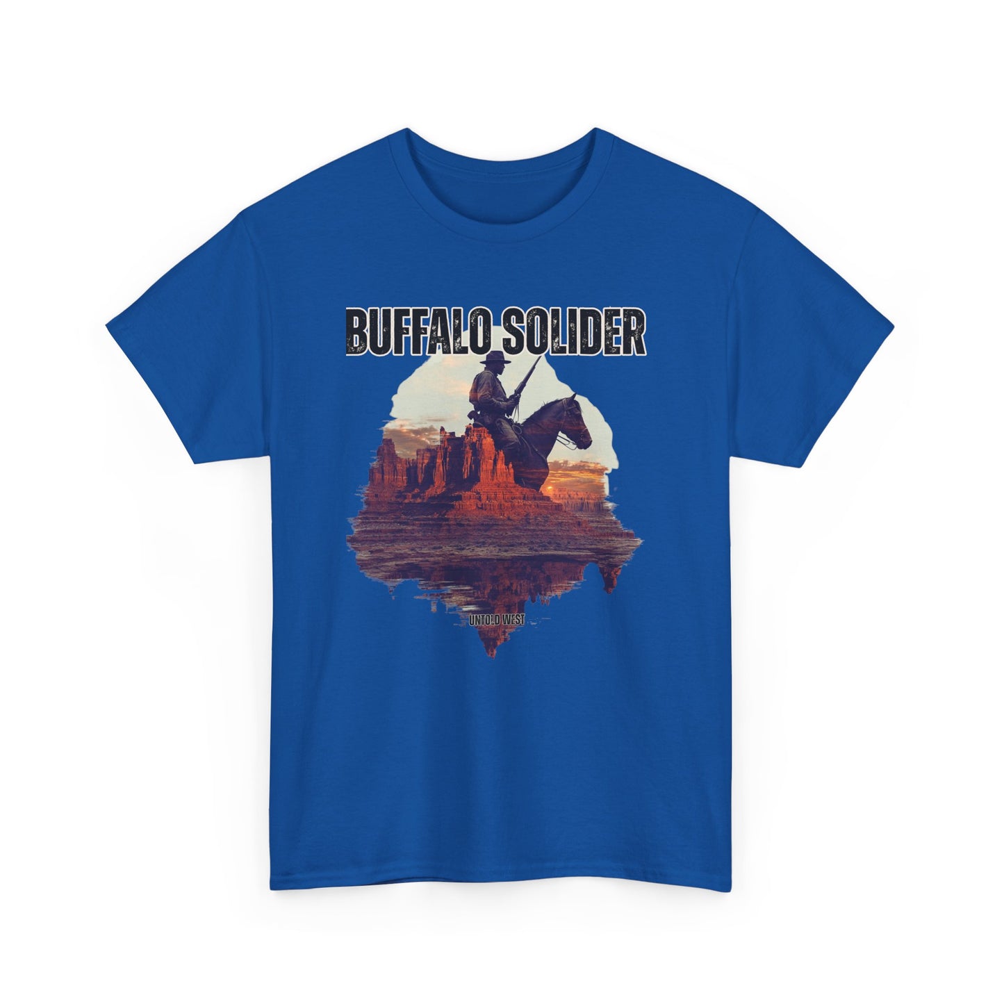 Vintage Buffalo Soldier Tee, Old West History Cotton Shirt, Unisex Graphic Tee, Cowboy Western Theme Top, Historical Military