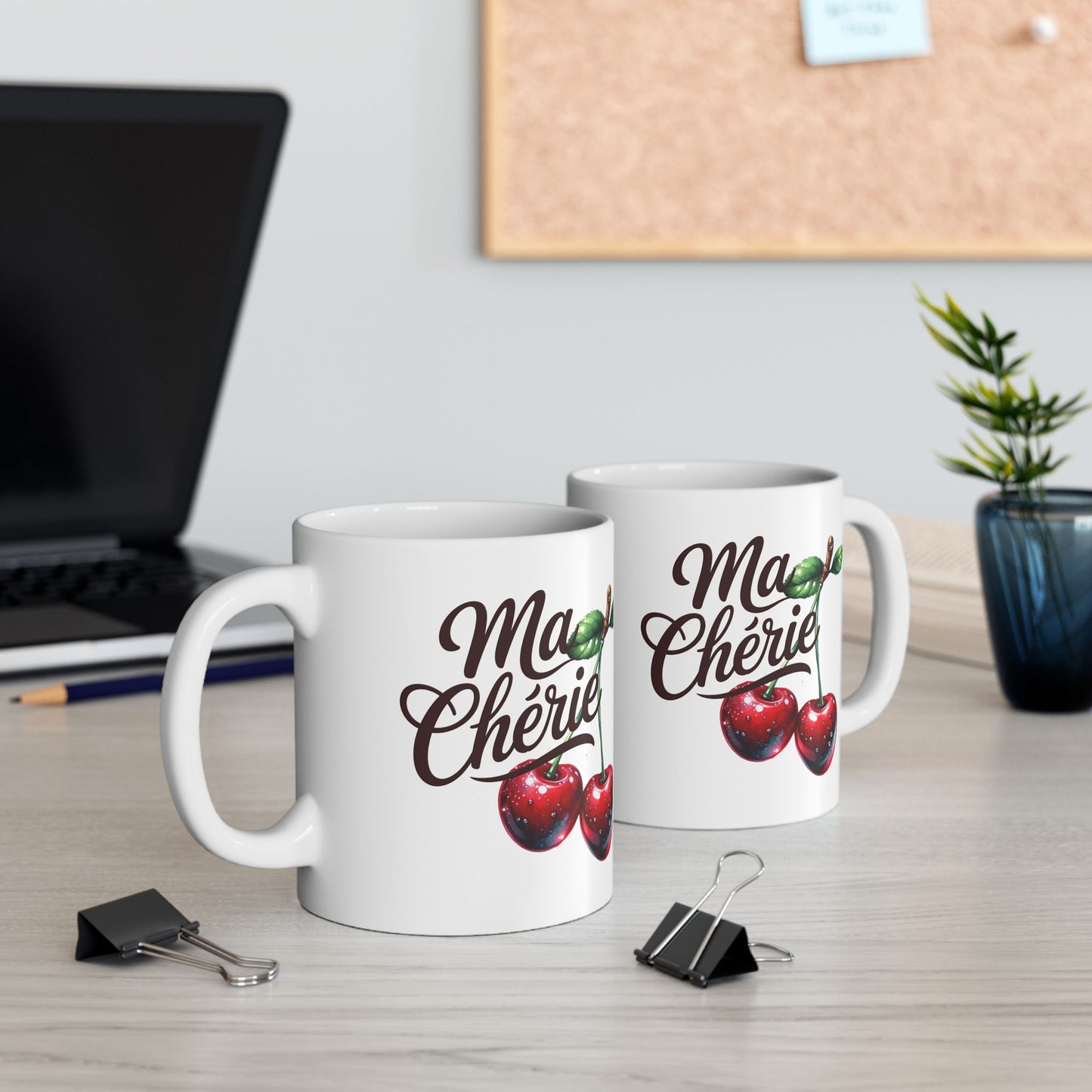 Charming cherry ceramic mug