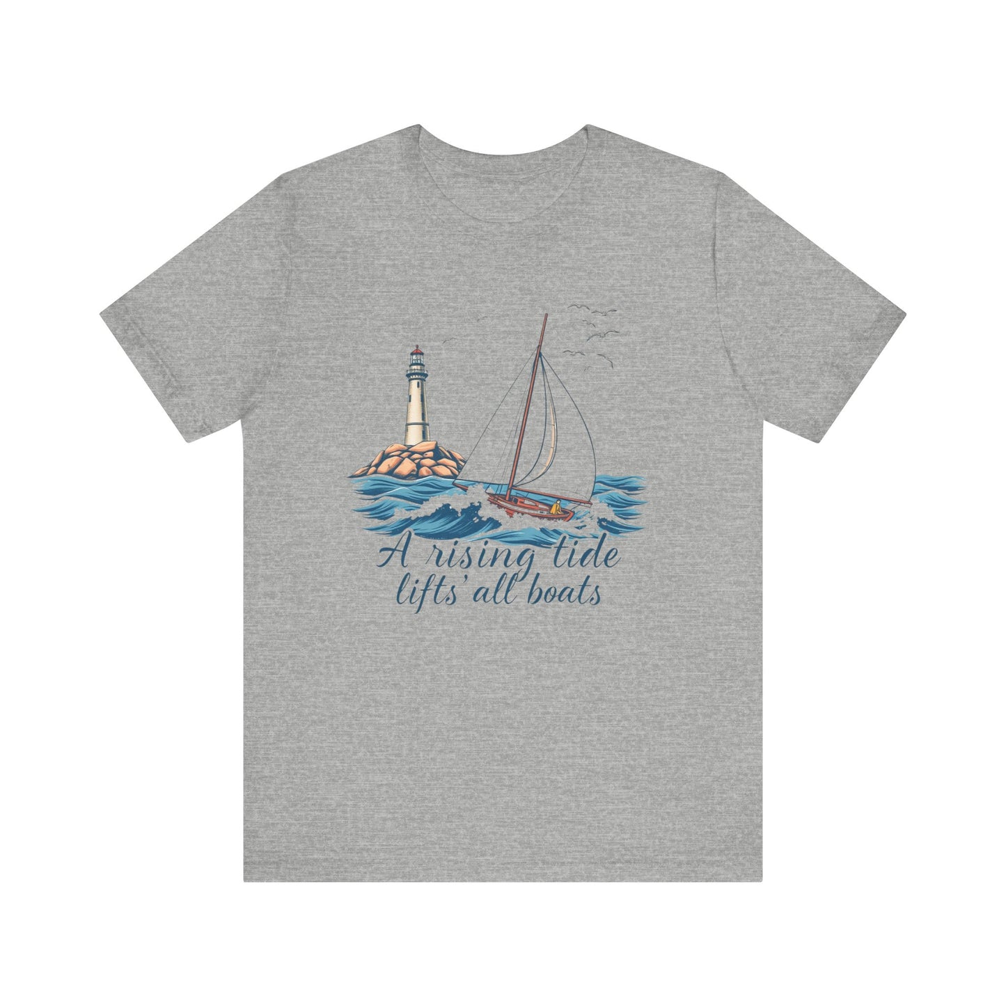 Nautical Tee, Boat Quote Shirt, Ocean Lover Tshirt, Beach Graphic Top, Maritime Theme Clothing, Sailor Gift Apparel