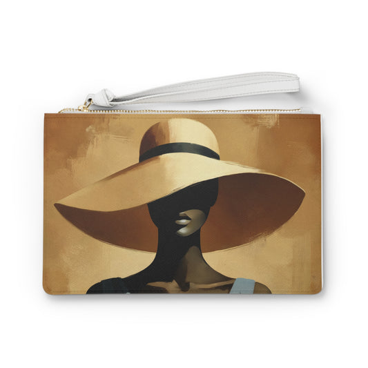 Elegant Wide-Brim Hat Clutch Bag