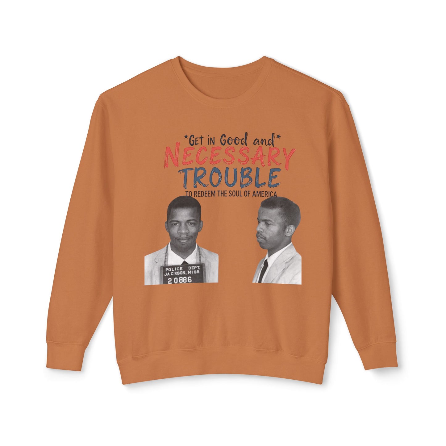 John Lewis Lightweight Sweatshirt, Save the Soul of America, Crewneck Jumper, Civil Rights Activist Pullover, Black History Month Gift,