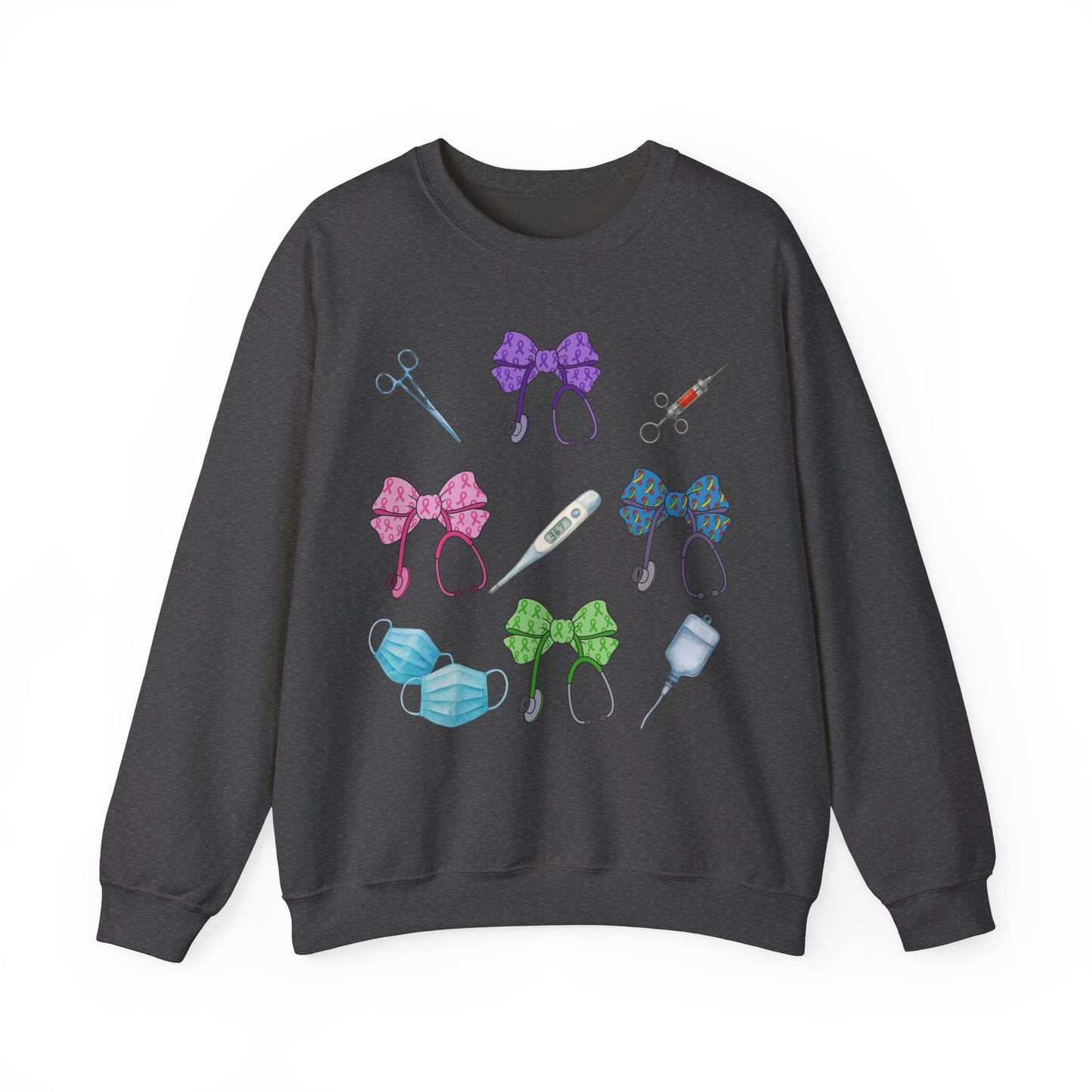 Medical Worker Nurse Gift Unisex Sweatshirt, Cancer Autism Autoimmune Awareness Crewneck Pullover, Nurses Week
