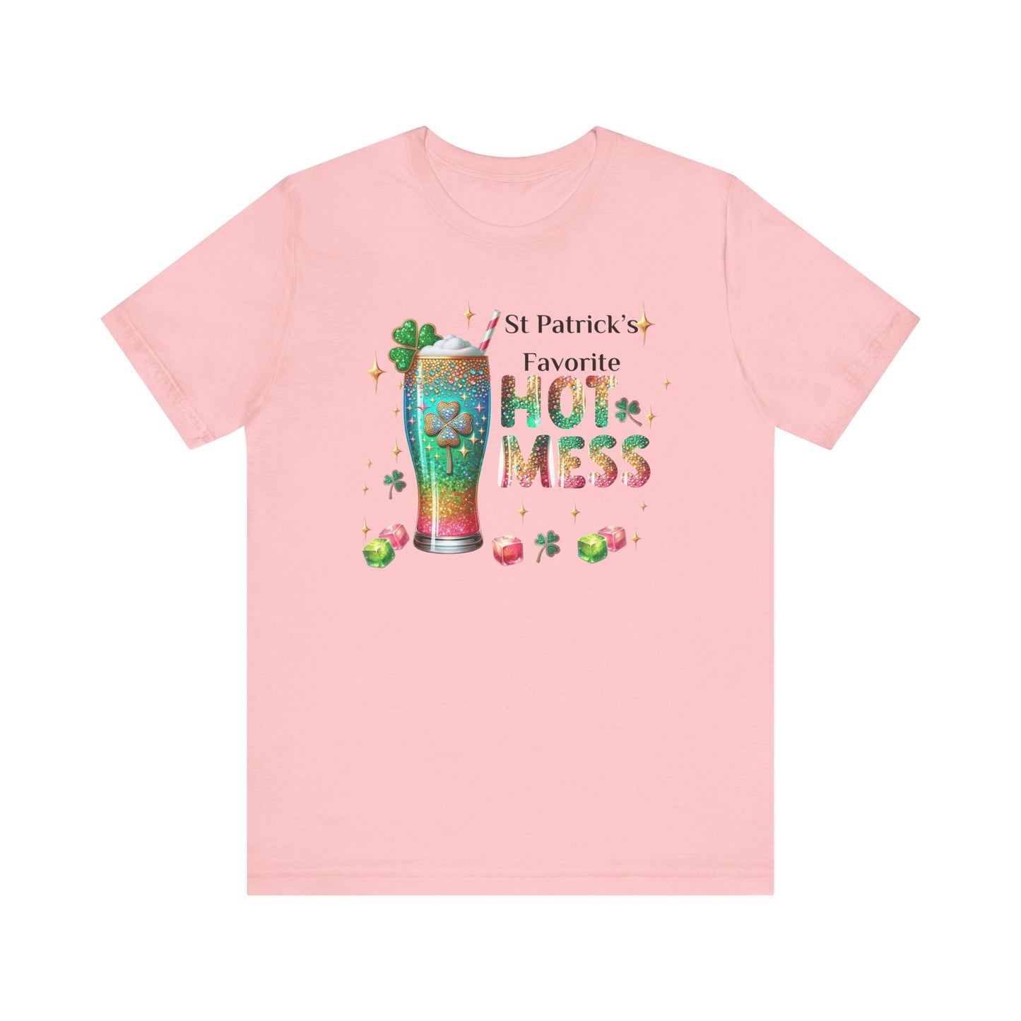 Celebrate St. Patrick's Day in style with this funny t-shirt, St Patrick Hot Mess Unisex Tee