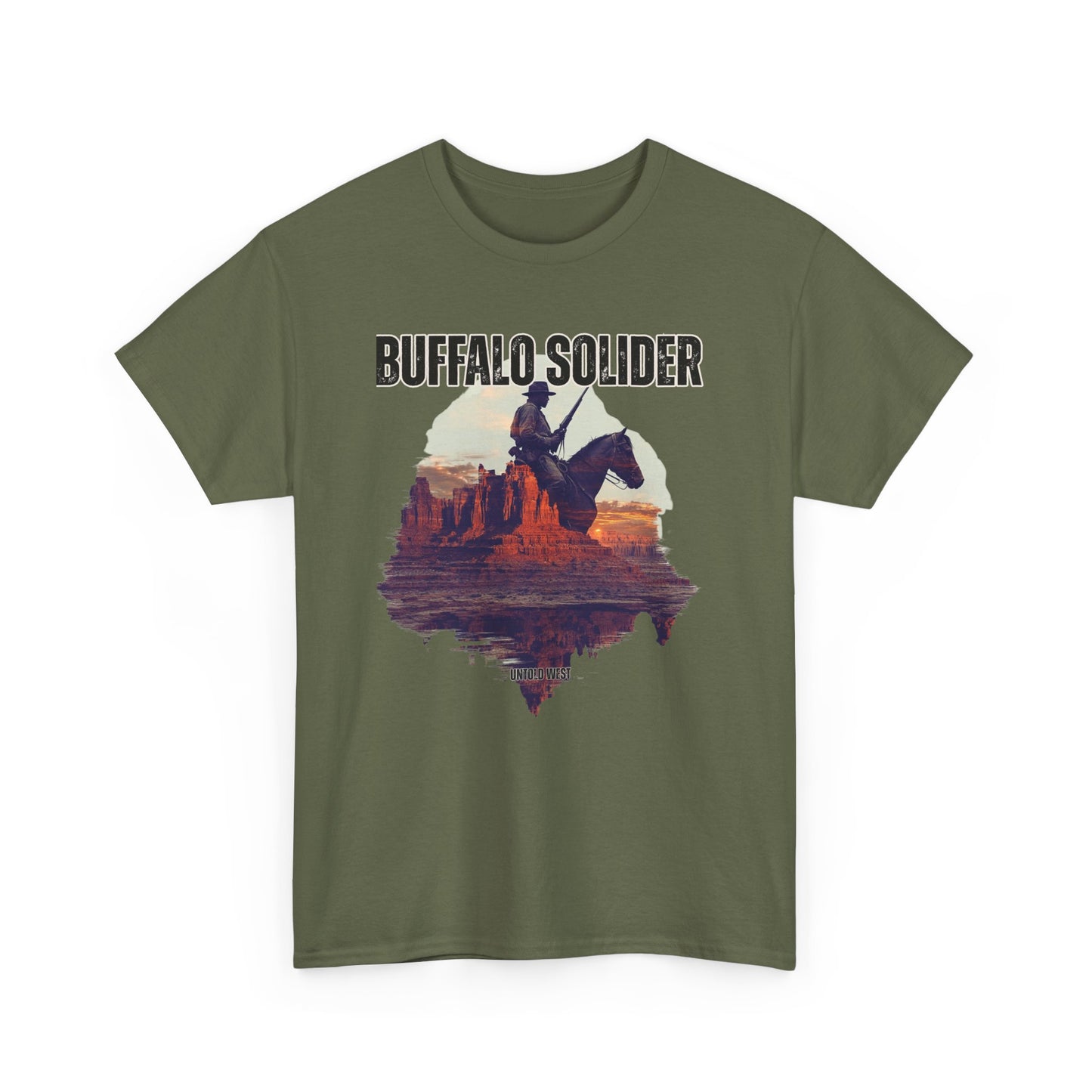 Vintage Buffalo Soldier Tee, Old West History Cotton Shirt, Unisex Graphic Tee, Cowboy Western Theme Top, Historical Military