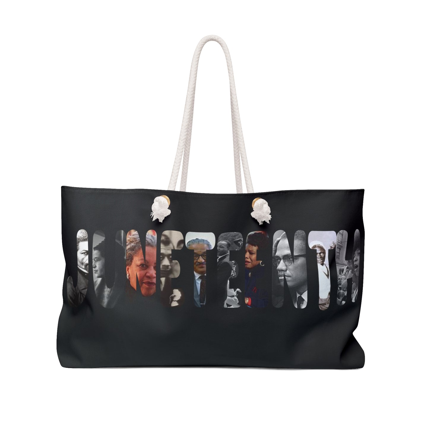 Juneteenth 2025 Weekender Bag - Black History in Pictures, Travel Tote, Overnight Duffel, Carry-On Luggage, African American Heritage Gift