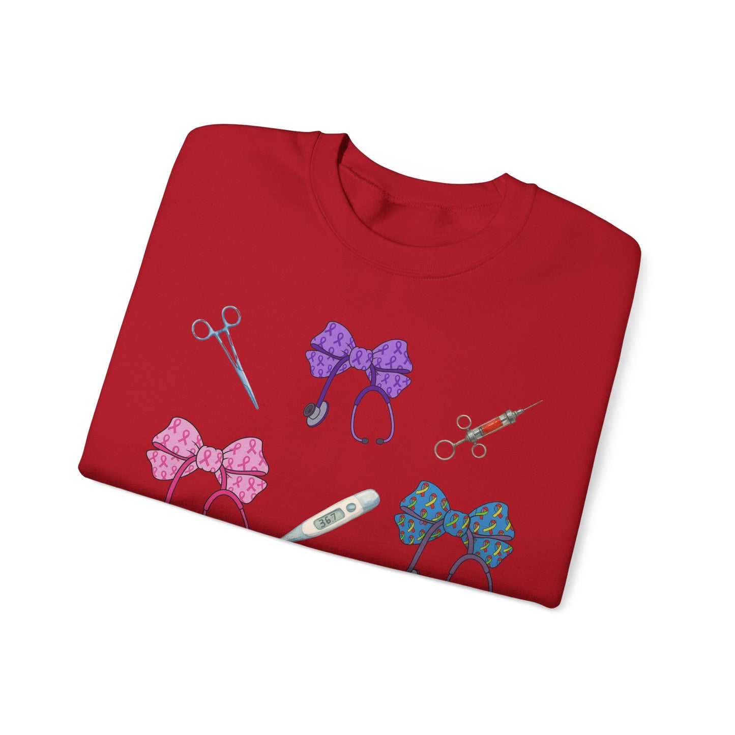 Medical Worker Nurse Gift Unisex Sweatshirt, Cancer Autism Autoimmune Awareness Crewneck Pullover, Nurses Week