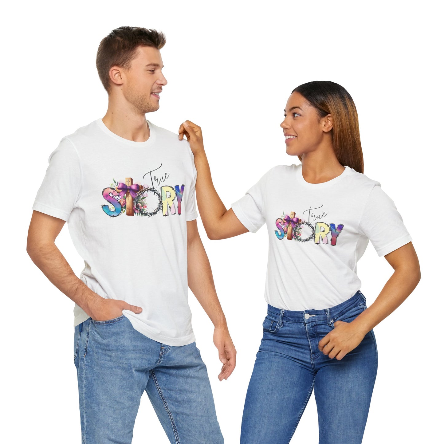 True Story Tee, Vibrant Short Sleeve T-Shirt for Storytellers, Gift for Friends, Casual Wear, Birthday Gift, Motivational Quote