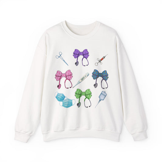 Medical Worker Nurse Gift Unisex Sweatshirt, Cancer Autism Autoimmune Awareness Crewneck Pullover, Nurses Week