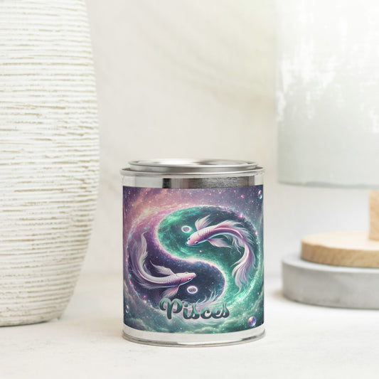 Zodiac -Pisces - Candle Paint Can (Hand Poured 16 oz.)
