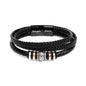 Personalized Braided Leather Bracelet with Engraving - Stylish Gift for Him