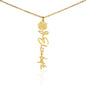 Birth Flower Name Necklace