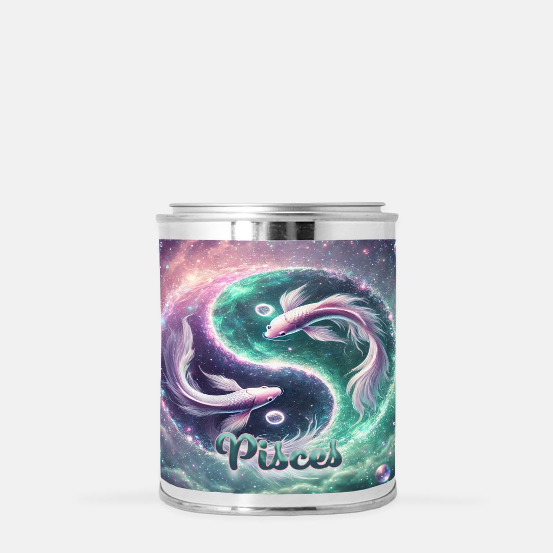 Zodiac -Pisces - Candle Paint Can (Hand Poured 16 oz.)