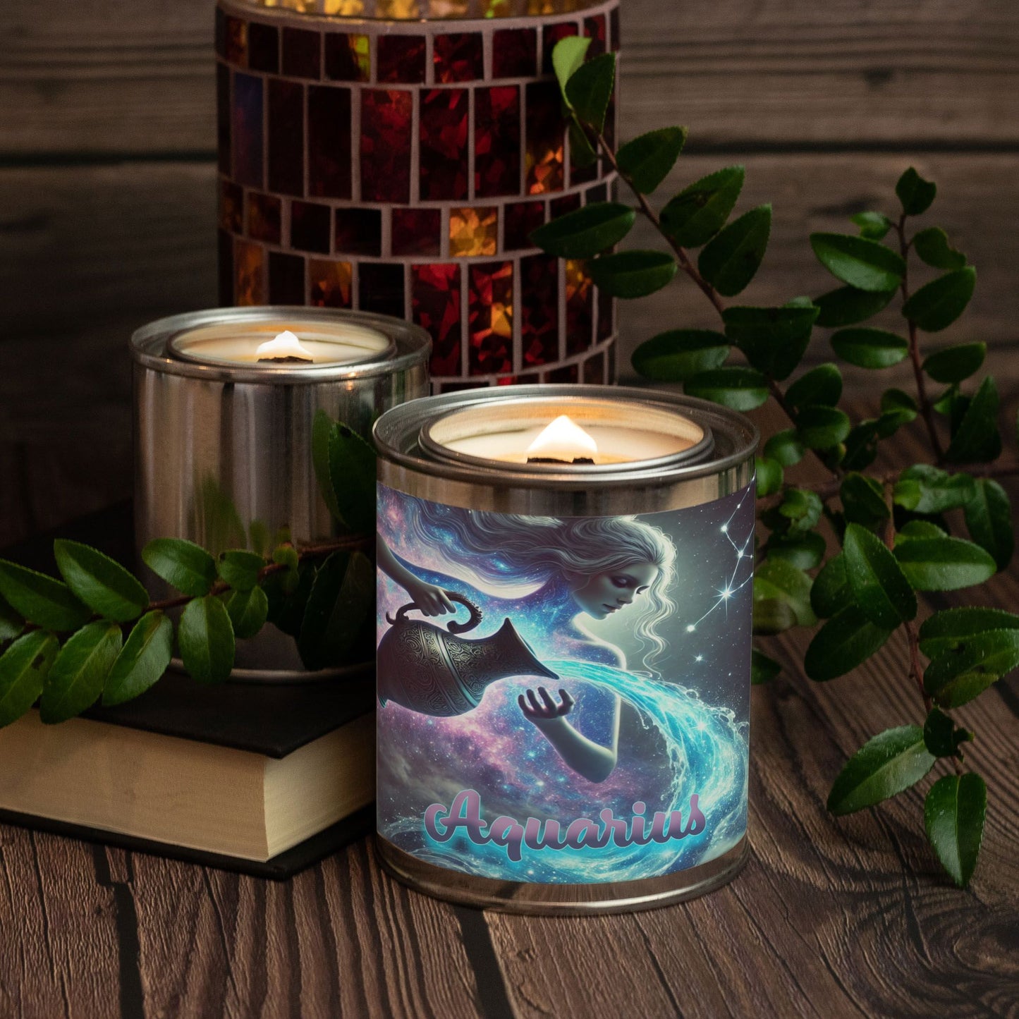 Zodiac - Aquarius - Candle Paint Can (Hand Poured 16 oz.)