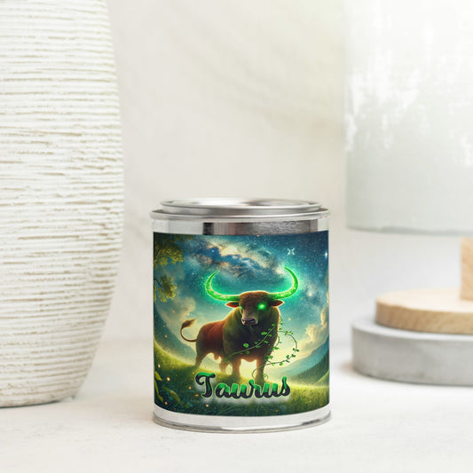 Zodiac - Taurus - Candle Paint Can (Hand Poured 16 oz.)