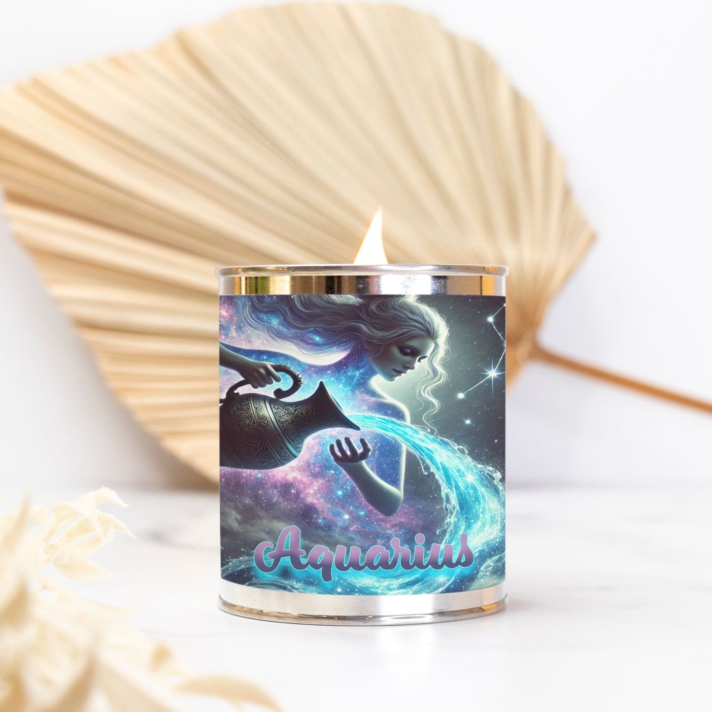 Zodiac - Aquarius - Candle Paint Can (Hand Poured 16 oz.)
