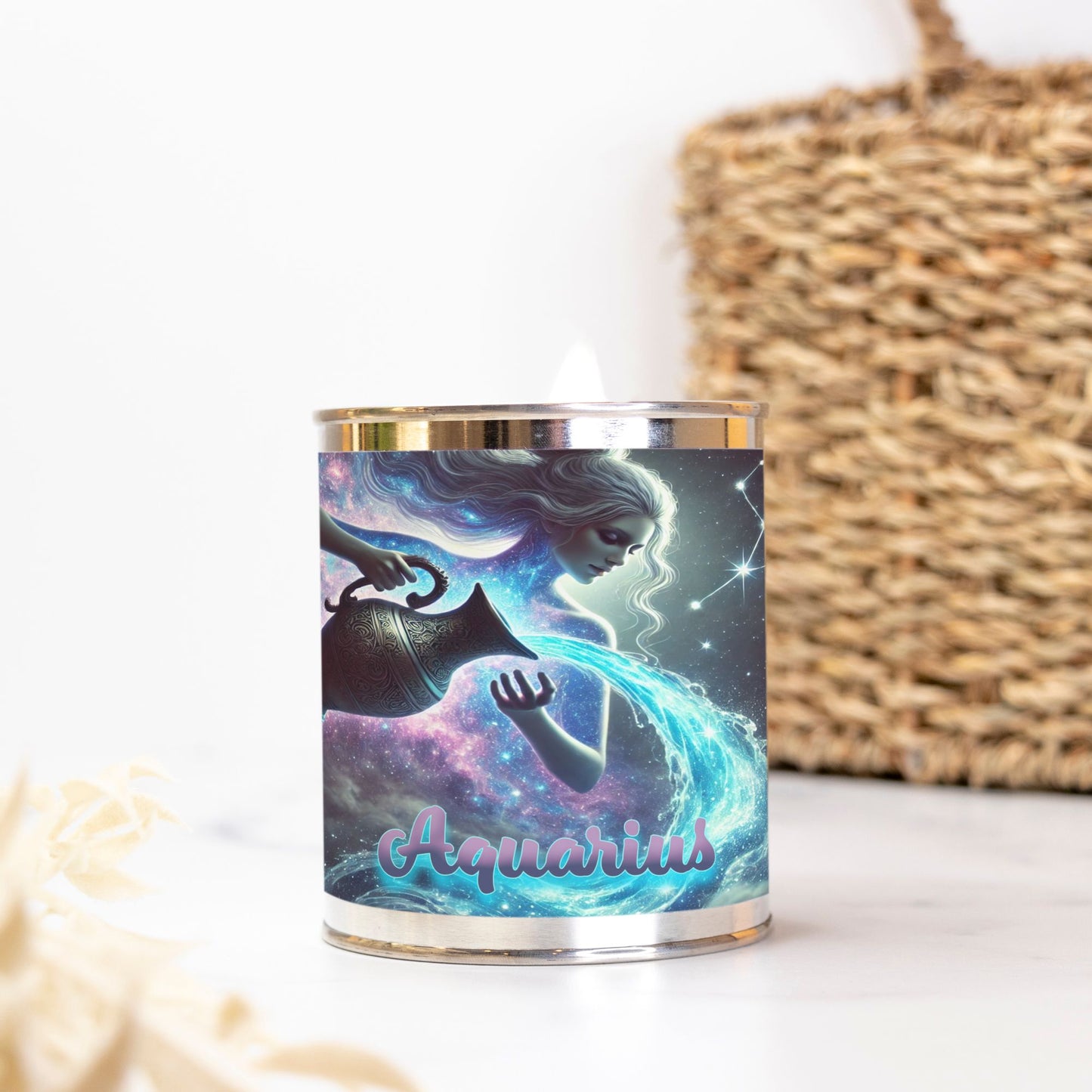 Zodiac - Aquarius - Candle Paint Can (Hand Poured 16 oz.)