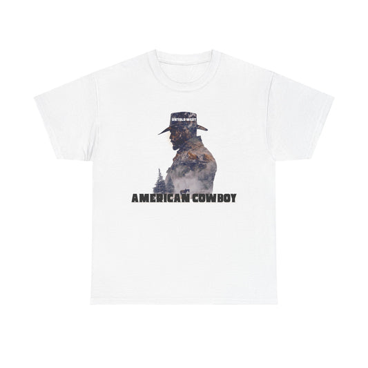 Cotton Tee American Cowboy Western Design Shirt