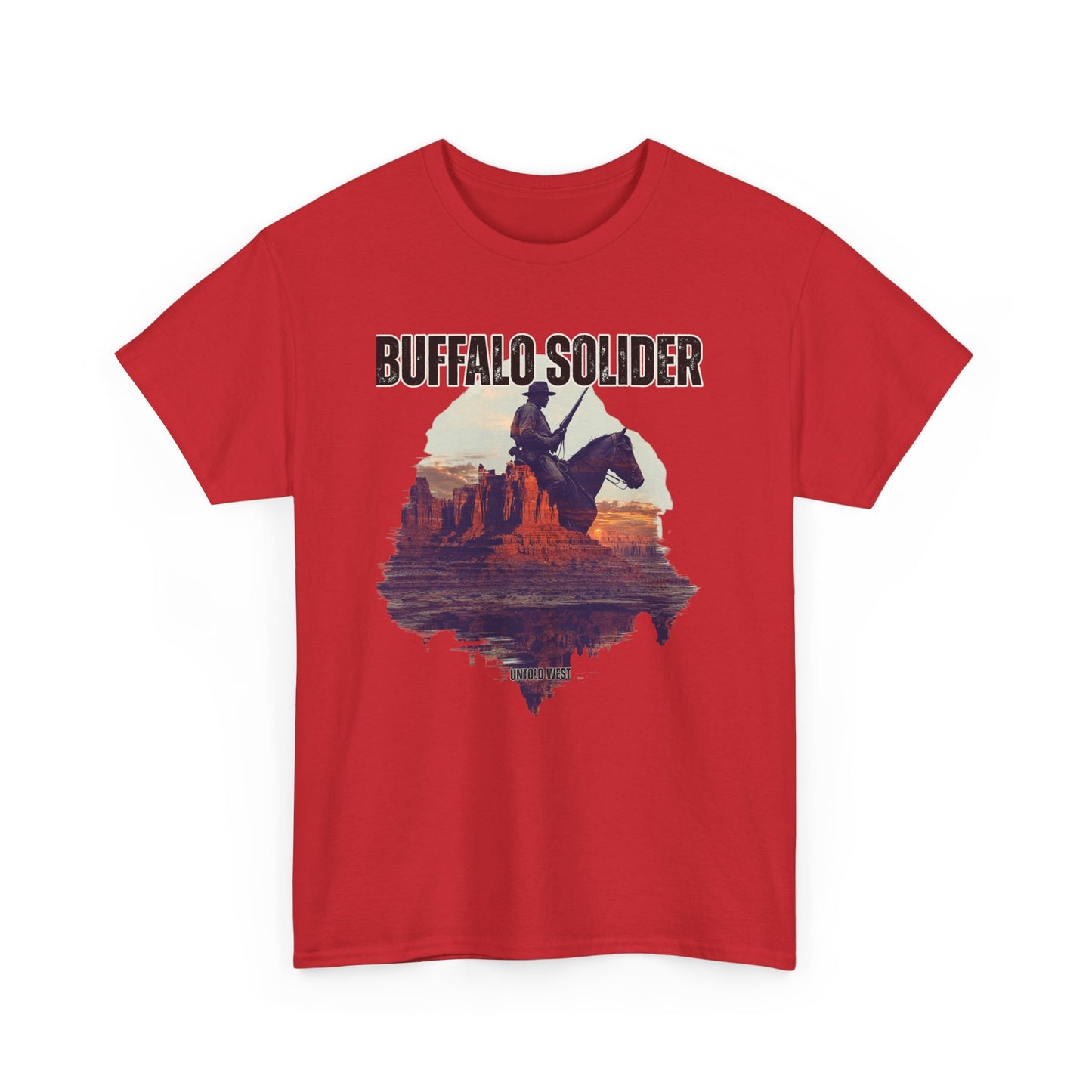 Vintage Buffalo Soldier Tee, Old West History Cotton Shirt, Unisex Graphic Tee, Cowboy Western Theme Top, Historical Military