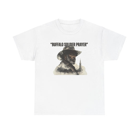 Buffalo Soldier Prayer Unisex Tee, Vintage Graphic Heritage Apparel for Veterans, Gift Shirt