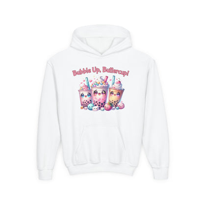 Bubble Tea Youth Hoodie, Fun Cup Design, Perfect for Kids, Cute Gift for Birthdays, Cozy Casual Wear