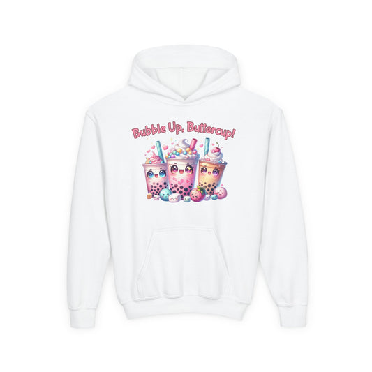 Bubble Tea Youth Hoodie, Fun Cup Design, Perfect for Kids, Cute Gift for Birthdays, Cozy Casual Wear