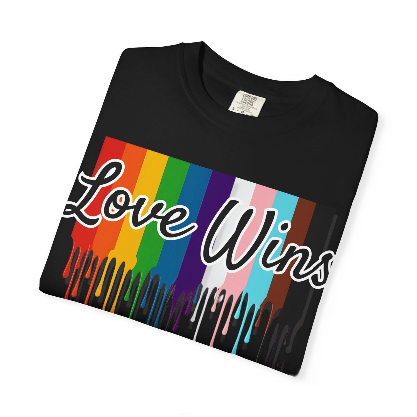 Love Wins Pride Drip Unisex T-shirt, LGBTQ Rainbow Pride Month Tee, Pride Festival Clothing, Rainbow Love Wins Shirt, Gay Pride Shirt, LGBTQ