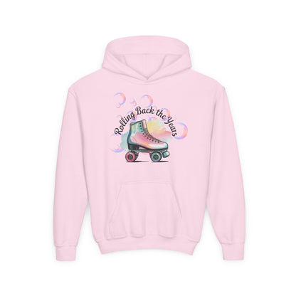 Retro Roller-Skating Hoodie, Youth Sweatshirt for Skate Lovers, Gift for Birthdays, Fun in Style, Nostalgic Vibes