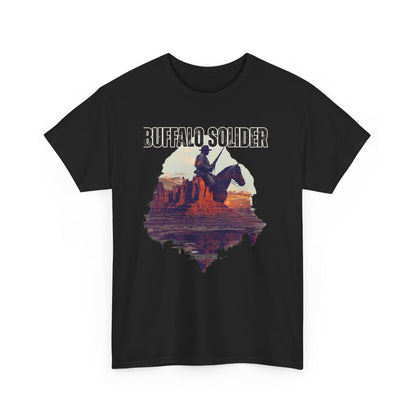 Vintage Buffalo Soldier Tee, Old West History Cotton Shirt, Unisex Graphic Tee, Cowboy Western Theme Top, Historical Military