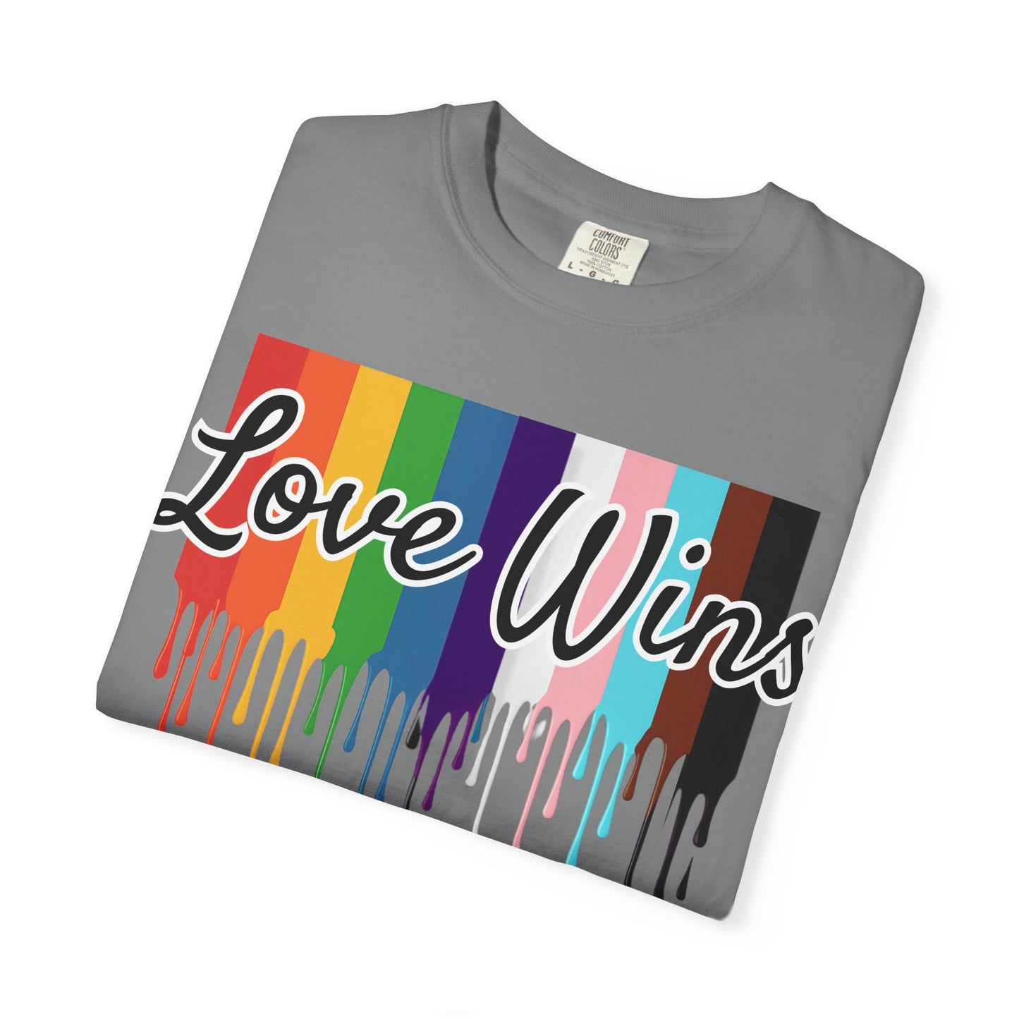 Love Wins Pride Drip Unisex T-shirt, LGBTQ Rainbow Pride Month Tee, Pride Festival Clothing, Rainbow Love Wins Shirt, Gay Pride Shirt, LGBTQ