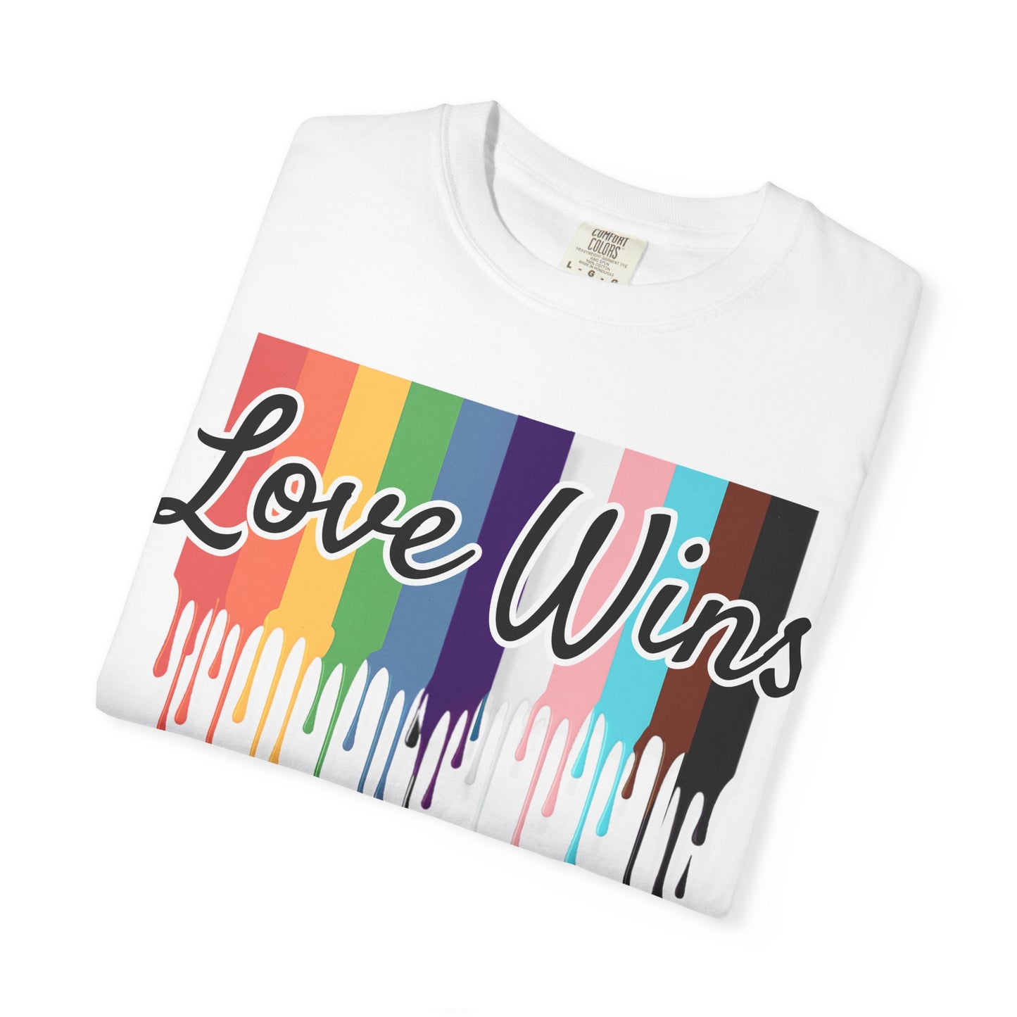 Love Wins Pride Drip Unisex T-shirt, LGBTQ Rainbow Pride Month Tee, Pride Festival Clothing, Rainbow Love Wins Shirt, Gay Pride Shirt, LGBTQ
