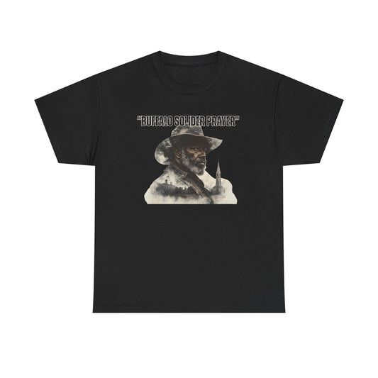 Buffalo Soldier Prayer Unisex Tee, Vintage Graphic Heritage Apparel for Veterans, Gift Shirt