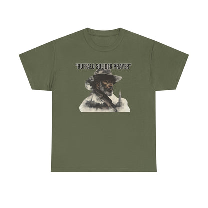 Buffalo Soldier Prayer Unisex Tee, Vintage Graphic Heritage Apparel for Veterans, Gift Shirt