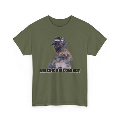 Cotton Tee American Cowboy Western Design Shirt