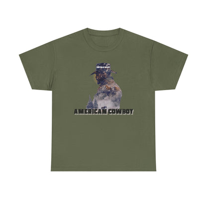 Cotton Tee American Cowboy Western Design Shirt