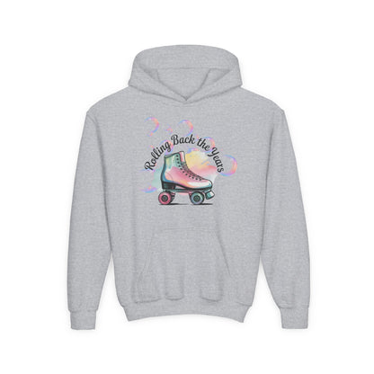 Retro Roller-Skating Hoodie, Youth Sweatshirt for Skate Lovers, Gift for Birthdays, Fun in Style, Nostalgic Vibes