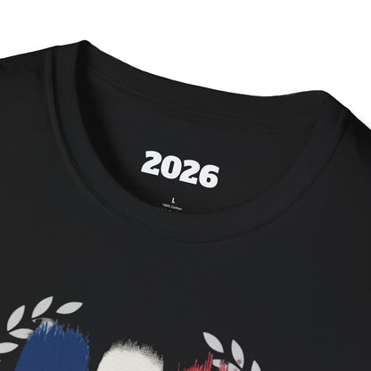 France Flag Brushstroke T-Shirt — French Tricolor Tee