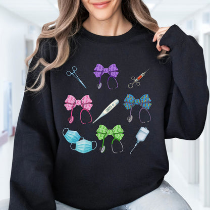 Medical Worker Nurse Gift Unisex Sweatshirt, Cancer Autism Autoimmune Awareness Crewneck Pullover, Nurses Week
