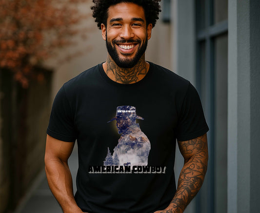 Cotton Tee American Cowboy Western Design Shirt