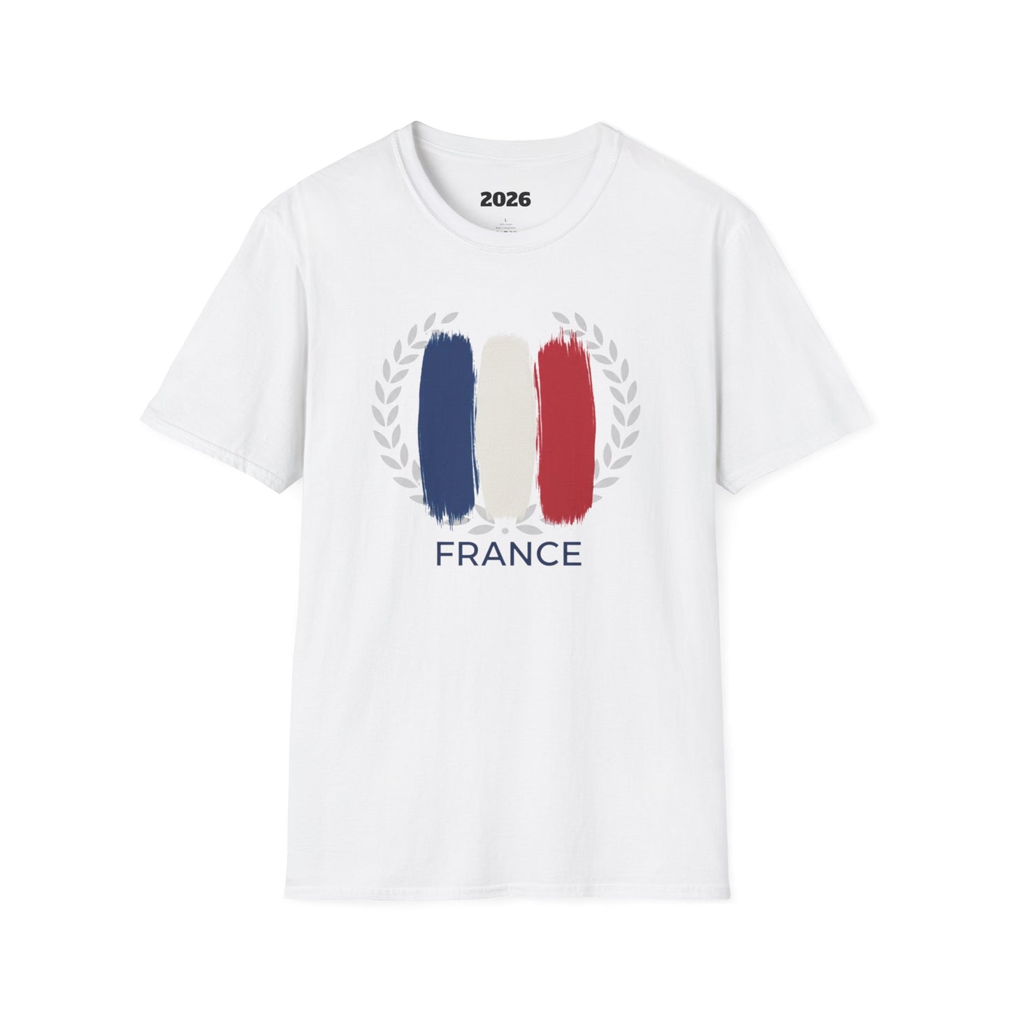 France Flag Brushstroke T-Shirt — French Tricolor Tee
