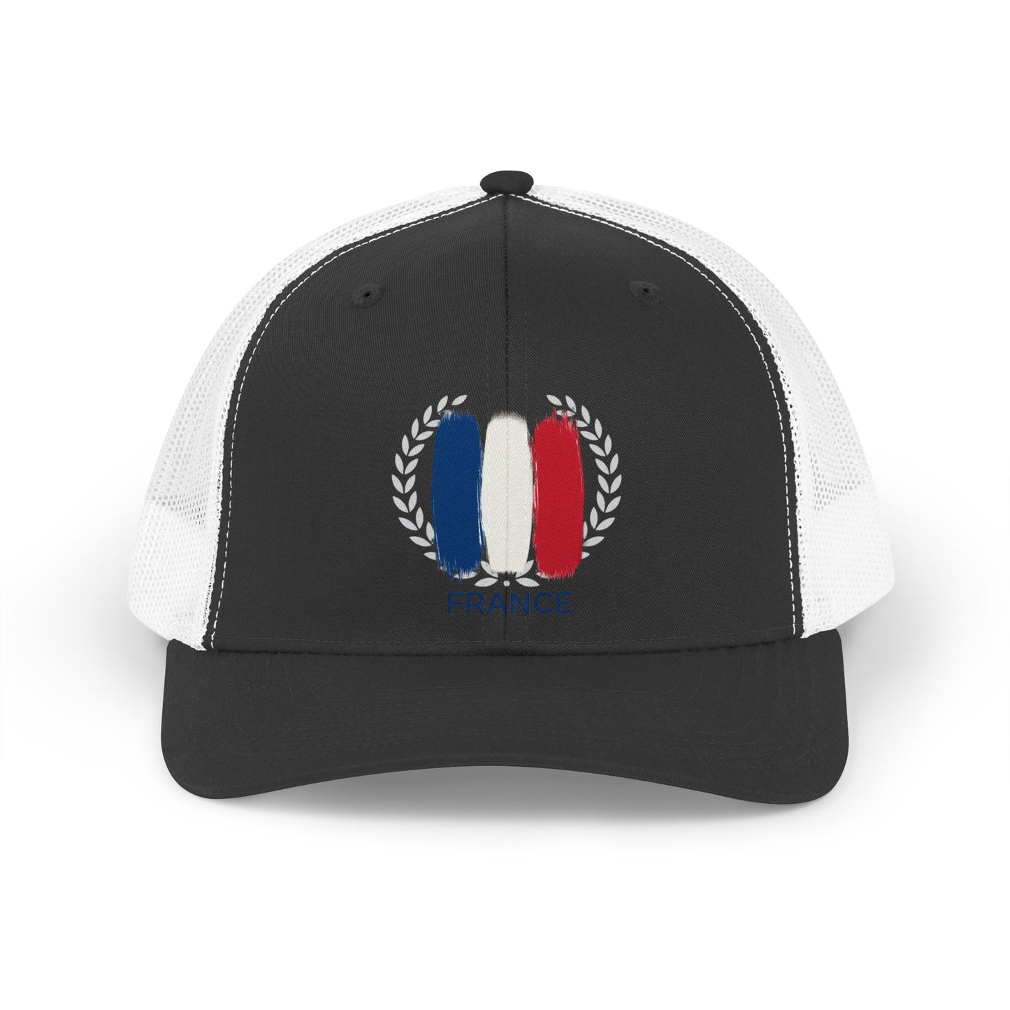 France Flag Trucker Hat — Retro Brushstroke Patch Cap