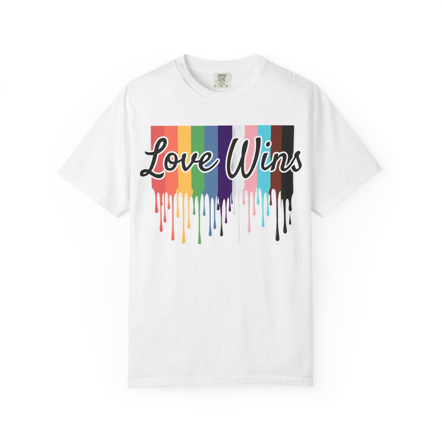 Love Wins Pride Drip Unisex T-shirt, LGBTQ Rainbow Pride Month Tee, Pride Festival Clothing, Rainbow Love Wins Shirt, Gay Pride Shirt, LGBTQ