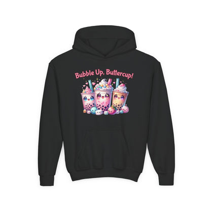 Bubble Tea Youth Hoodie, Fun Cup Design, Perfect for Kids, Cute Gift for Birthdays, Cozy Casual Wear