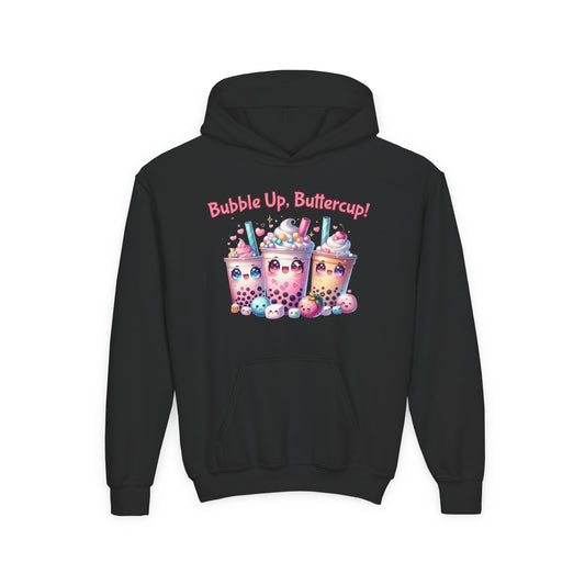 Bubble Tea Youth Hoodie, Fun Cup Design, Perfect for Kids, Cute Gift for Birthdays, Cozy Casual Wear