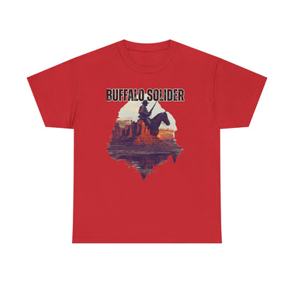 Vintage Buffalo Soldier Tee, Old West History Cotton Shirt, Unisex Graphic Tee, Cowboy Western Theme Top, Historical Military