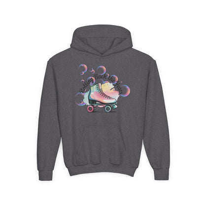 Retro Roller-Skating Hoodie, Youth Sweatshirt for Skate Lovers, Gift for Birthdays, Fun in Style, Nostalgic Vibes
