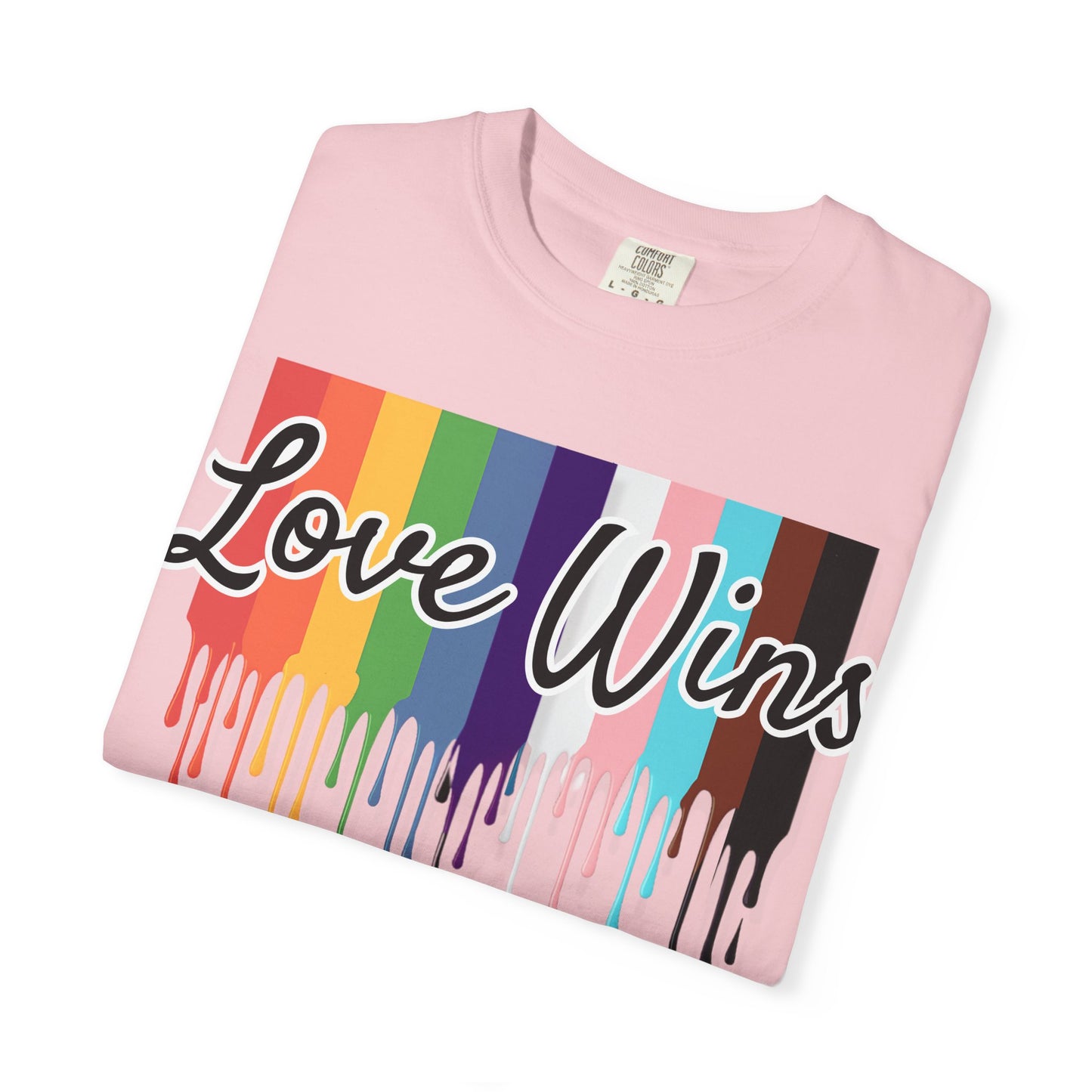 Love Wins Pride Drip Unisex T-shirt, LGBTQ Rainbow Pride Month Tee, Pride Festival Clothing, Rainbow Love Wins Shirt, Gay Pride Shirt, LGBTQ